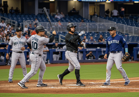 Miami Marlins vs Seattle Mariners Match Player Stats