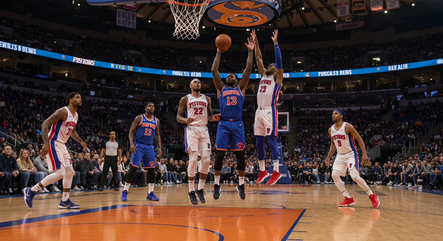 knicks vs detroit pistons match player stats